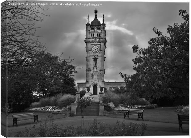 Whitehead clock tower Canvas Print by Derrick Fox Lomax