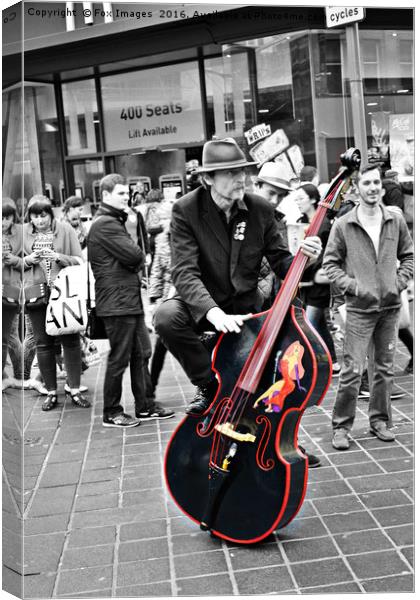 Musician in liverpool Canvas Print by Derrick Fox Lomax