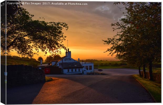 Church inn Birtle Canvas Print by Derrick Fox Lomax