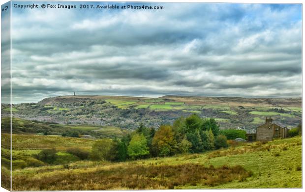 Holcombe hill tower Canvas Print by Derrick Fox Lomax