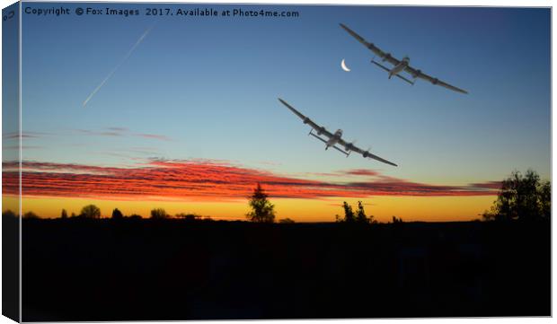 Lancaster Bombers Canvas Print by Derrick Fox Lomax