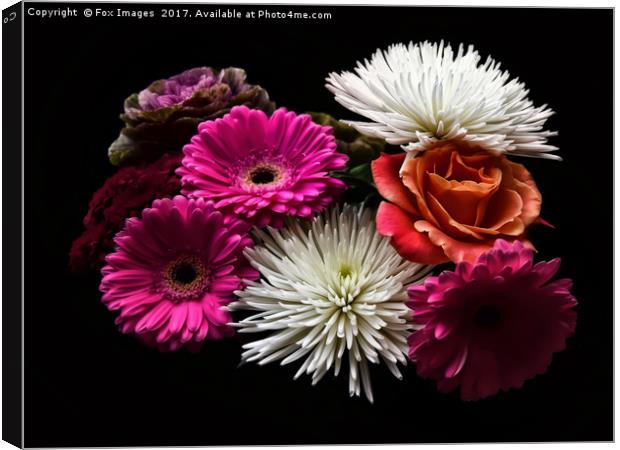 Flowers in the dark Canvas Print by Derrick Fox Lomax