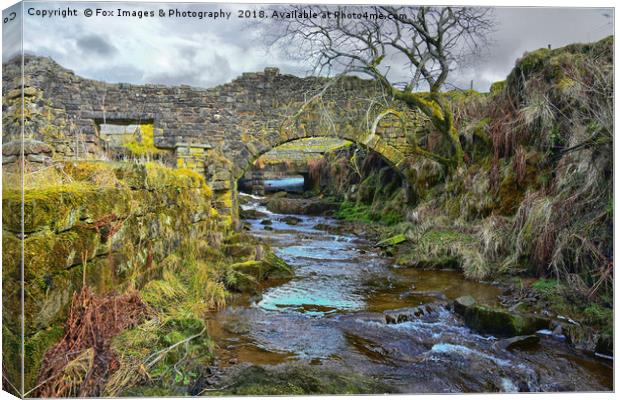 Cheesden mill ruins Canvas Print by Derrick Fox Lomax