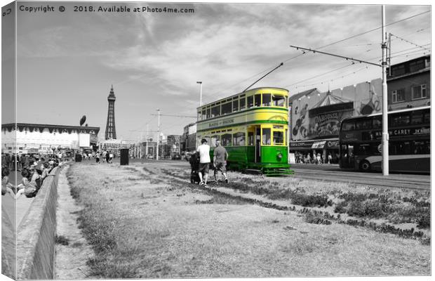 Blackpool Tram Canvas Print by Derrick Fox Lomax