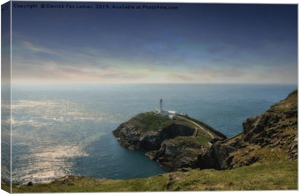 South Stack Lighthouse Anglesey Canvas Print by Derrick Fox Lomax