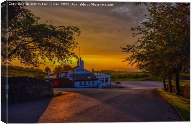 The Church Inn at Birtle Canvas Print by Derrick Fox Lomax