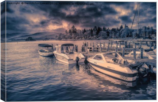 Bowness on Windermere Canvas Print by Derrick Fox Lomax