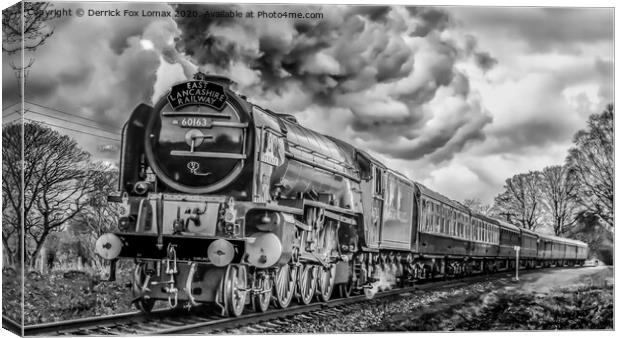 Tornado 60163 locomotive At East Lancs Railway Canvas Print by Derrick Fox Lomax