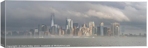 Manhattan Skyline Panorama Canvas Print by Mark Poley