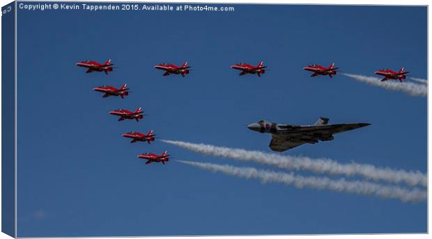  Red Arrows & Vulcan Formation Canvas Print by Kevin Tappenden