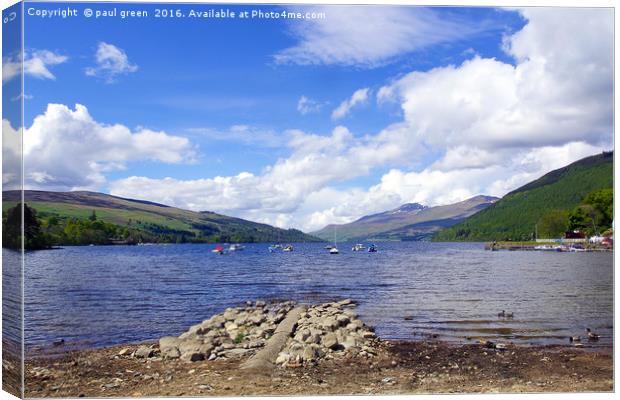 Summers day on Loch Tay Canvas Print by paul green