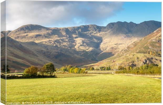 Lake District - Crinkle Crags Canvas Print by Chris Warham