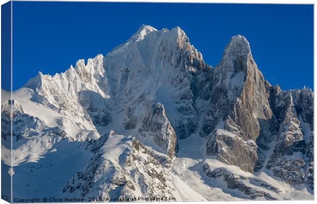 Chamonix | View from Plan Praz Canvas Print by Chris Warham