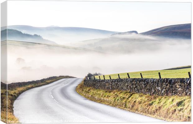 Peak District on a misty morning  - Wildboarclough Canvas Print by Chris Warham
