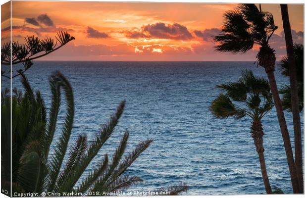 Tenerife sunset Canvas Print by Chris Warham