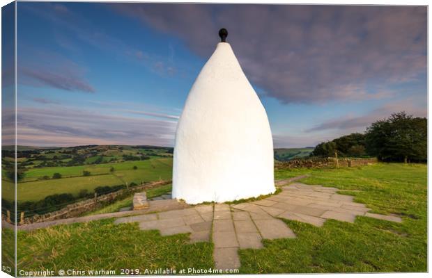 White Nancy - Gritstone Trail Bollington Canvas Print by Chris Warham