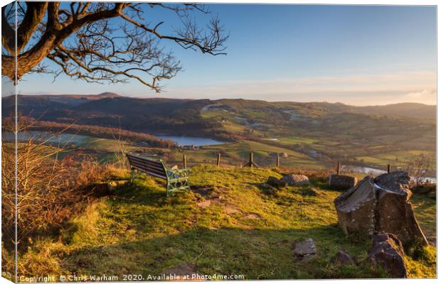 Teggs Nose, Macclesfield viewpoint Canvas Print by Chris Warham