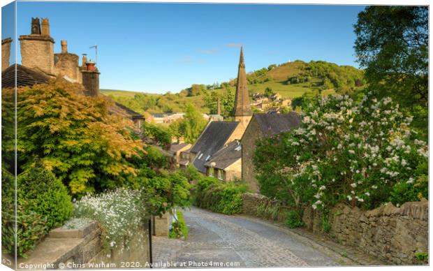 Bollington, Cheshire - Beeston Brow Canvas Print by Chris Warham