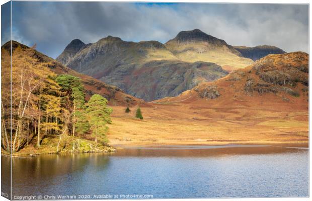 Lake District - across Blea Tarn to the Langdale P Canvas Print by Chris Warham