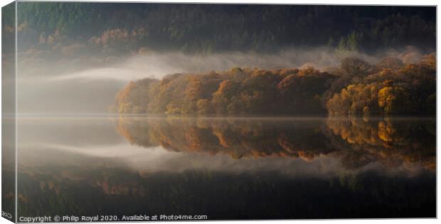 Mist Ribbons - Autumnal Loweswater, Lake District Canvas Print by Philip Royal