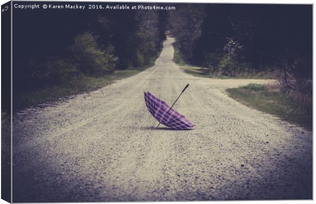 The Brolly Canvas Print by Karen Mackey