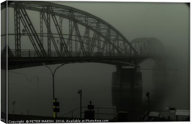 Bridging the Mist Canvas Print by PETER MARSH