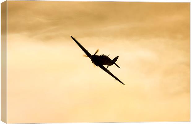  Spitfire Night's Canvas Print by Andrew Crossley