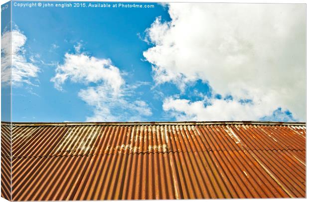  The old roof Canvas Print by john english