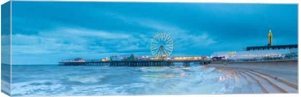 Blackpool Tower and Central Pier Canvas Print by Phil Durkin DPAGB BPE4