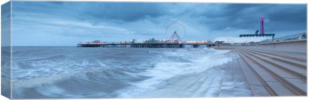 Blackpool Tower and Central Pier Canvas Print by Phil Durkin DPAGB BPE4