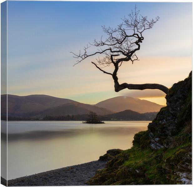 Golden Sunrise At Otterbield Bay Lake District National Park Canvas Print by Phil Durkin DPAGB BPE4