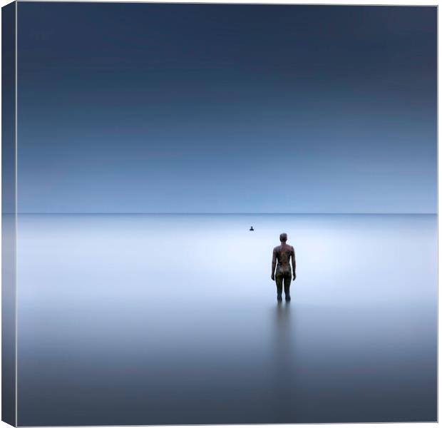 Another Place Antony Gormley Statue Canvas Print by Phil Durkin DPAGB BPE4