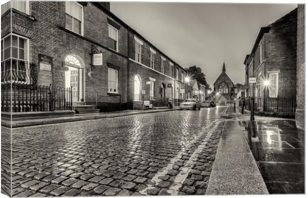 Old Cobbled Street - Bolton Version 2 Canvas Print by Phil Durkin DPAGB BPE4