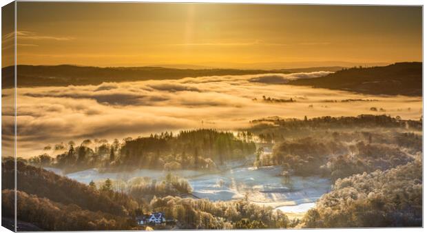 Morning Cloud Inversion Over Windermere Canvas Print by Phil Durkin DPAGB BPE4