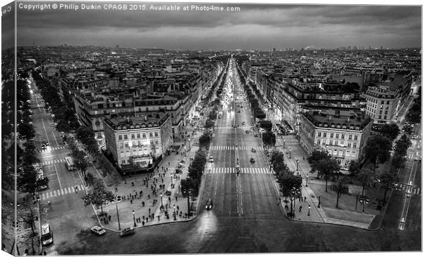  Avenue des Champs-Elysees Paris Canvas Print by Phil Durkin DPAGB BPE4