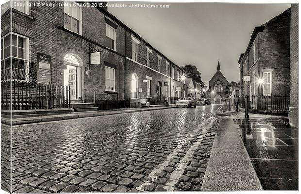  Old Cobbled Street - Bolton Lancashire Canvas Print by Phil Durkin DPAGB BPE4