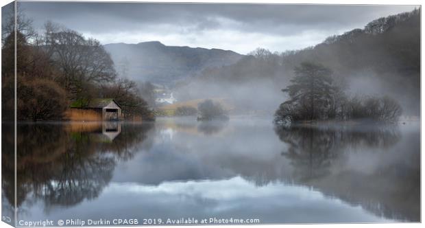 Mist At Rydal Water Canvas Print by Phil Durkin DPAGB BPE4