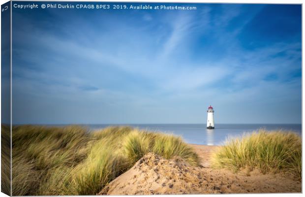 Talacre From the Dunes Canvas Print by Phil Durkin DPAGB BPE4