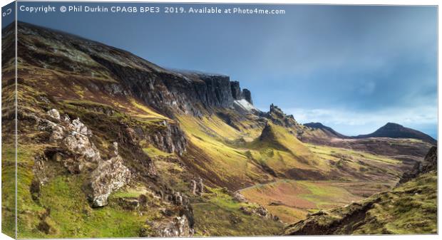 Trotternish Ridge - Isle Of Skye Canvas Print by Phil Durkin DPAGB BPE4