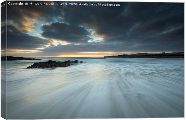 Incoming Tide At Clachtoll Beach Assynt  Canvas Print by Phil Durkin DPAGB BPE4