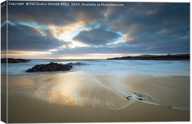 Sunset at Clachtoll Assynt Scottish Highlands Canvas Print by Phil Durkin DPAGB BPE4