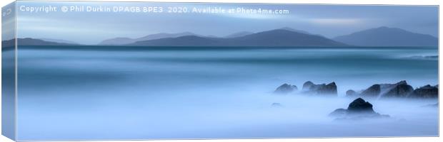 Blue Hour at  Borve - Isle Of Harris & Lewis Canvas Print by Phil Durkin DPAGB BPE4