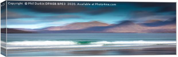 Luskentyre Beach - Outer Hebrides ICM  Canvas Print by Phil Durkin DPAGB BPE4