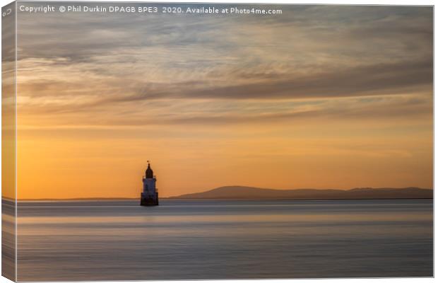 West Coast Lighthouse Sunset Canvas Print by Phil Durkin DPAGB BPE4