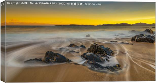 Liquid Gold - Bagh Steinigidh Beach, Isle of Harri Canvas Print by Phil Durkin DPAGB BPE4