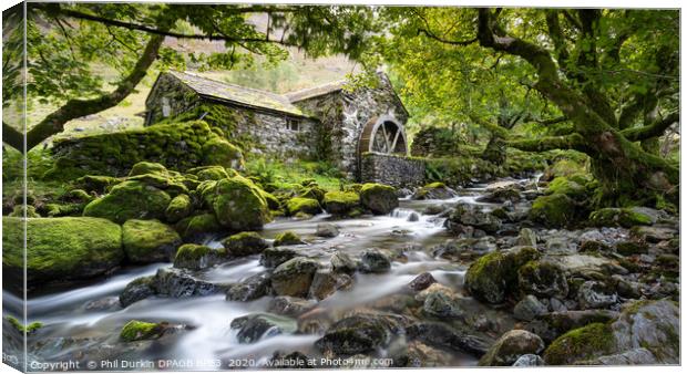 The Old Mill - Borrowdale Canvas Print by Phil Durkin DPAGB BPE4