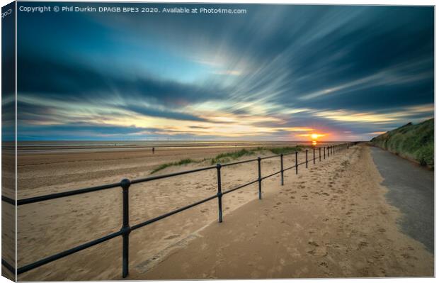 Crosby Beach Sunset Canvas Print by Phil Durkin DPAGB BPE4