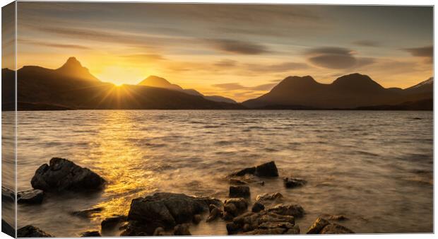 Sunrise Over Stac Pollaidh Ullapool  Scotland Canvas Print by Phil Durkin DPAGB BPE4