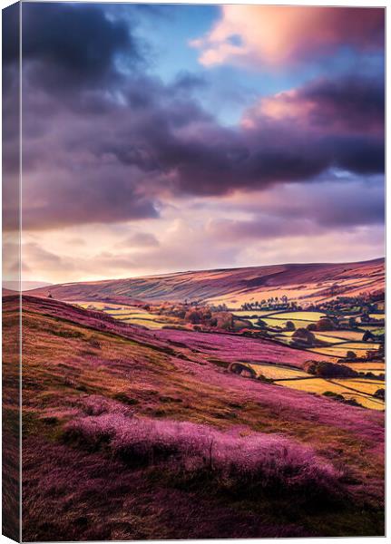 Dramatic Sky Over The Yorkshire Dales Canvas Print by Adam Kelly