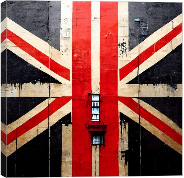 Union Jack Building A Canvas Print by Adam Kelly